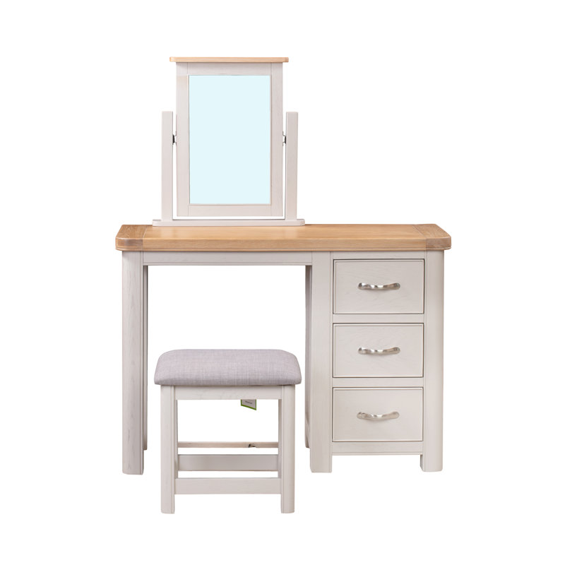 Comfrey Dressing Table with Mirror, Grey/Brown