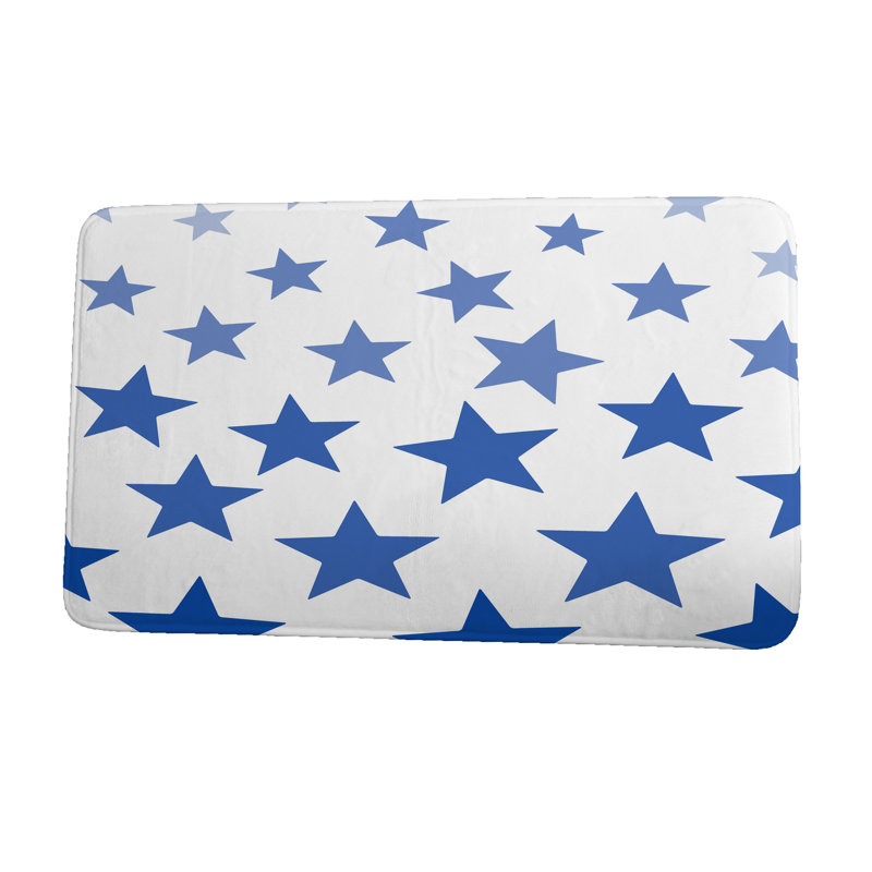 Tapis pour salle de bain Just Star, l 17 po x L 24 po, bleu