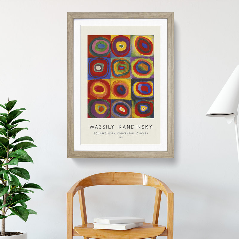 Farbstudie by Wassily Kandinsky - Single Picture Frame Print, 48cm H x 36cm W x 2cm D, Oak Framed