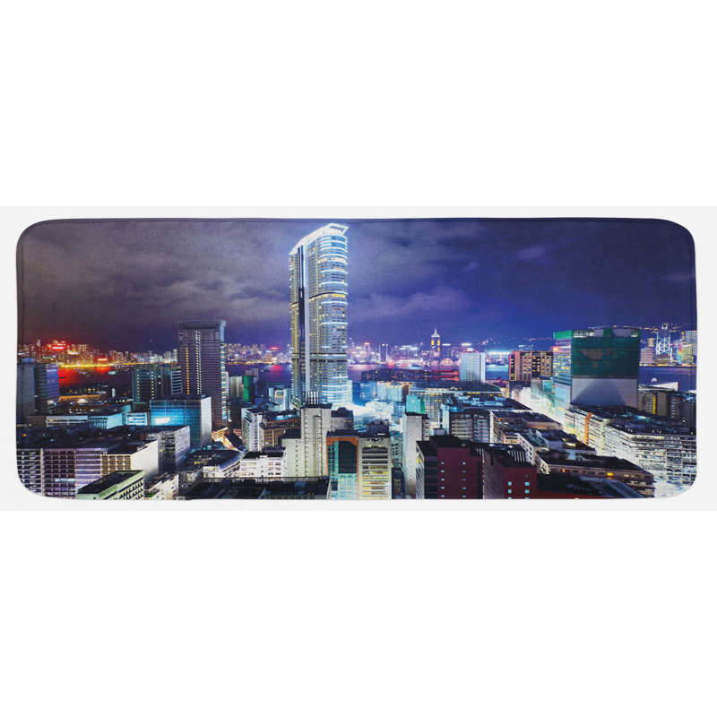 Modern & Contemporary Solid Color Polyester Kitchen Mat