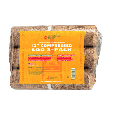 Kiln Dried Compressed Fire Logs (3-pk)