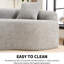 4 Grey Chenille Home - Entièrement en mousse, sans assemblage, sans danger pour la famille, design contemporain, décoration de salon