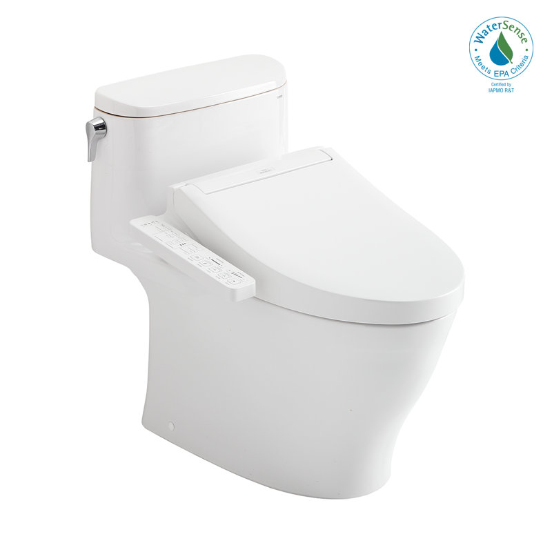 TOTO® WASHLET®+ Nexus® One-Piece Elongated 1.28 GPF Toilet and WASHLET C2 Bidet Seat, Cotton White, 1.28