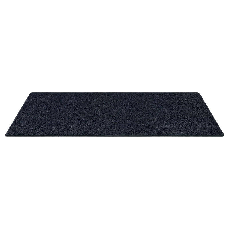 2'x6' Runner Rug Hallway Rug Mat Low Pile Self Adhesive Black, Black