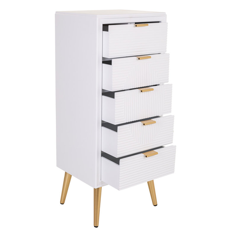 Arhna 42cm W 5 - Drawer Chest of Drawers