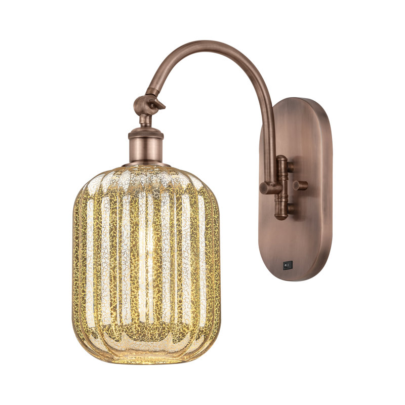 Cylindre 1 lumière Preston Preston, Gold/Polished Chrome
