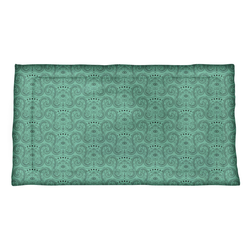 Taie décorative pour le troisième œil Katelyn Elizabeth Jade, Simple standard, Microfibre, Vert jade