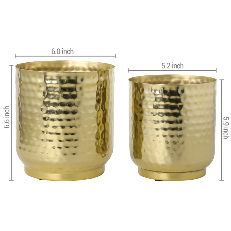 Handmade Pot Planter, Gold
