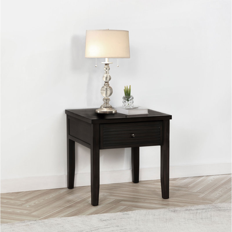 Table de bout l 24,4 po, noir