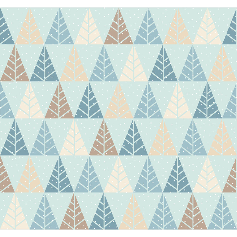 Stylized Tree And Snowfall by Portarefortuna - Wrapped Canvas Print, 30cm H x 30cm W x 3.8cm D