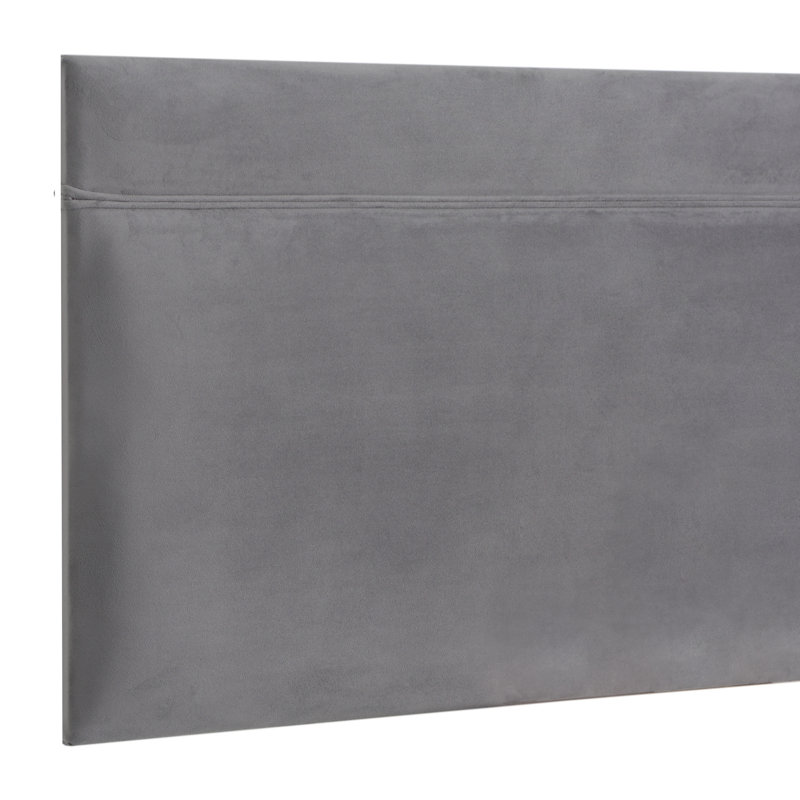 Arturo Upholstered Headboard, Small Double (4'), Plus Steel, Velvet