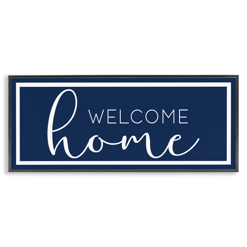 «Welcome on Blue», estampe numérique par SD graphiques Studio, Giclée encadrée noir minuit, H 10 po x l 24 po