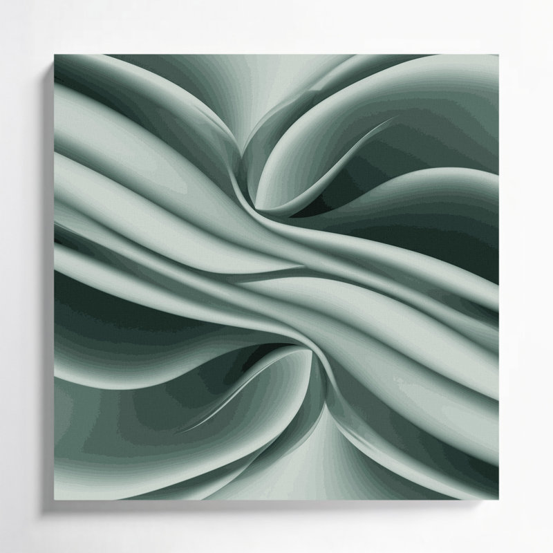 «Gradient Abstract 18 Green», art mural sur toile, H 8 po x l 8 po