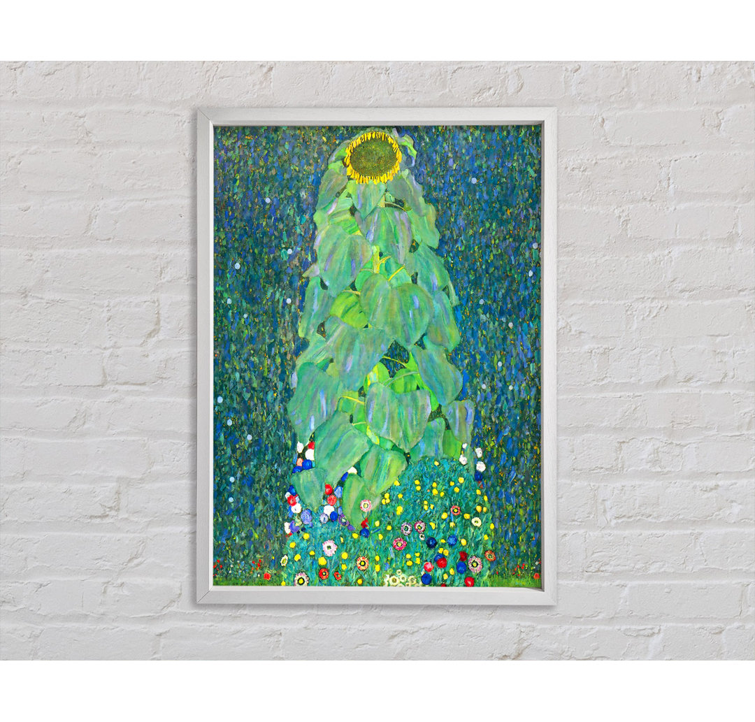 Klimt Die Sonnenblume - Einzelner Bilderrahmen Kunstdrucke auf Leinwand