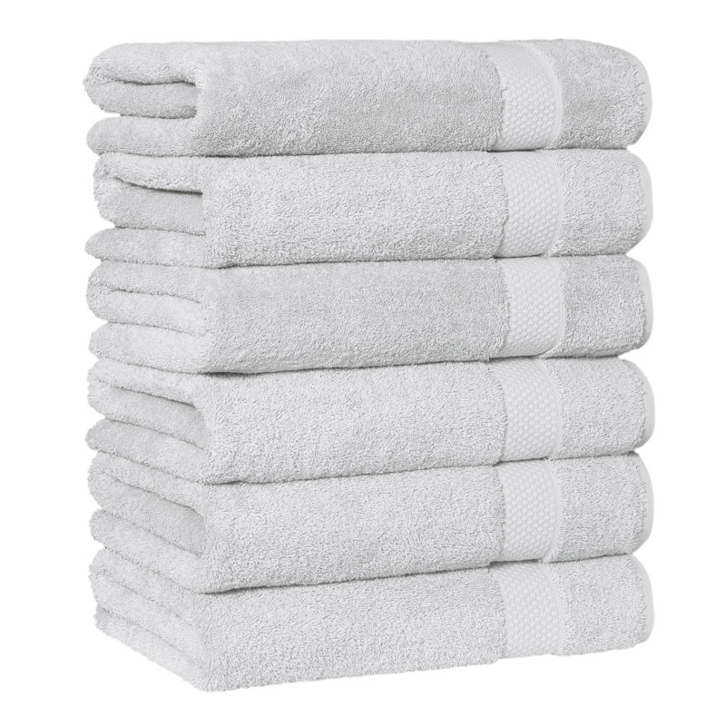 STARLIGHT 100% Turkish Cotton Terrycloth Bath Towels, Gracier Gray