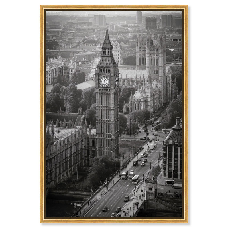 "London Nocturne", reproduction d'art sur toile par Art Remedy, cadre doré, 10 x 15, H 16 po x l 11 po, Cadre doré