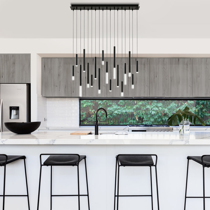Steelos 18 - Light Cluster Cylinder Pendant, Polished Chrome