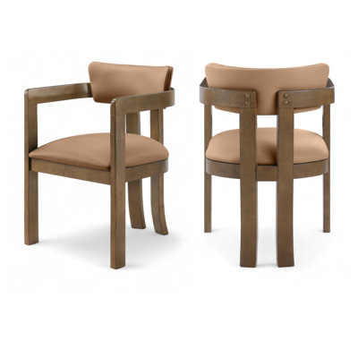 Phalan Vegan Leather Upholstered Dining Arm Chair