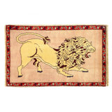 Animal Persian Pictorial lion Hand Knotted 2'X 3'1