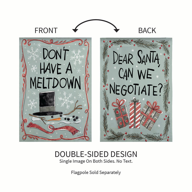 Holiday Fun Reversible Suede Garden Flag