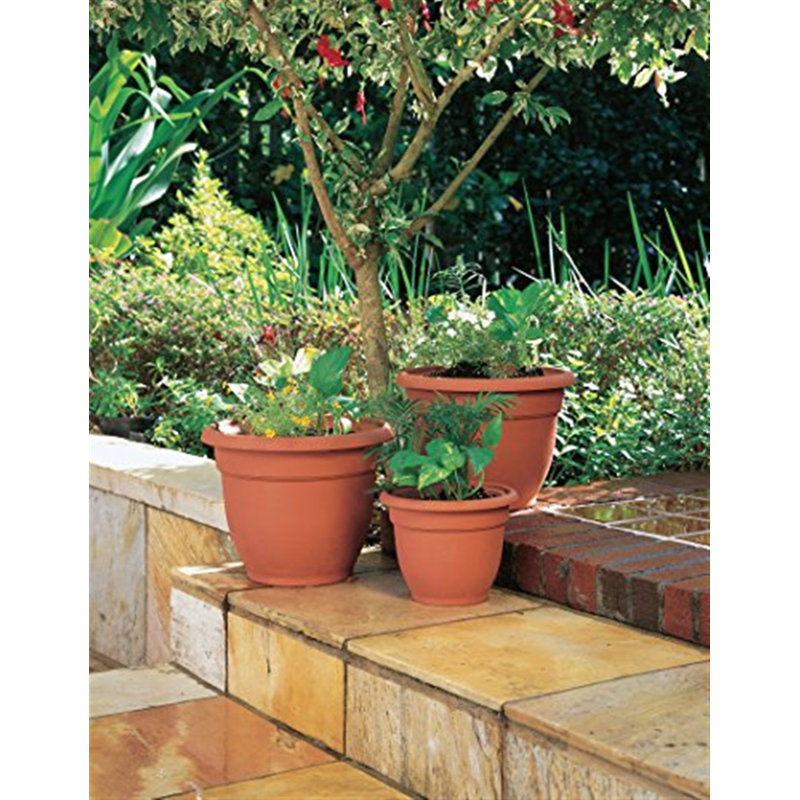 Ketzaly Pot Planter,  Terra Cotta, 13.75" H x 17.75" W x 17.75" D