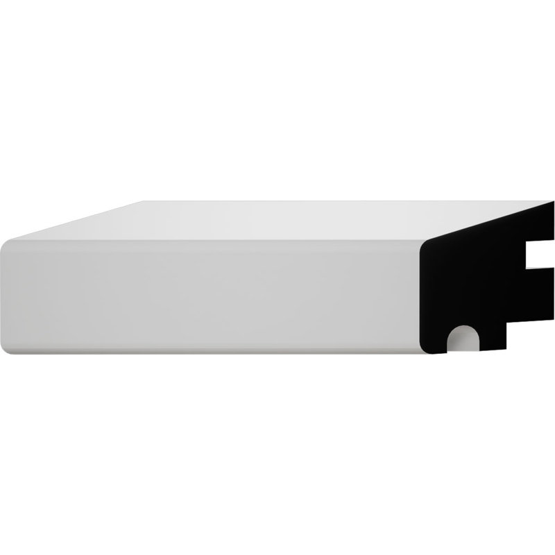 WG3012 - H 1 3/8 po x P 1 5/16 po x L 84 po, moulure de seuil en PVC TrueCraft, blanc