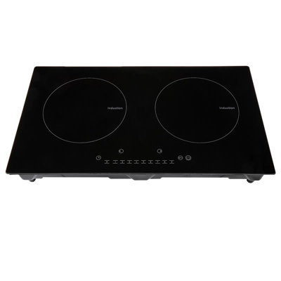Surface de cuisson à induction, 24 po, 2 brûleurs, surface de cuisson magnétique intégrée de 1800 W, écran tactile DEL, 9 niveaux de chauffage, 120 V