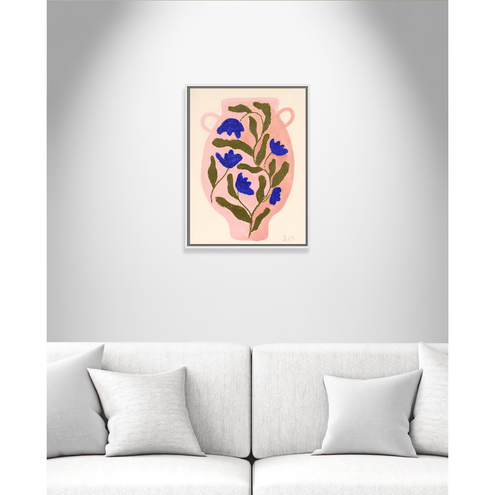 Vase No. 01 Print by Camilla Bergqvist, 25.5" H x 19.5" W, White