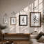 Rising Notes Modern - Framed Print-1937677839-1937677846