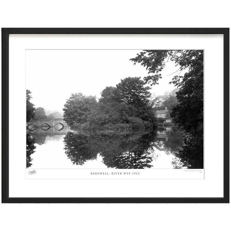 Bakewell, River Wye 1923 - Single Picture Frame Print, 60cm H x 80cm W x 2.3cm D