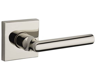 Tube Privacy Door Lever with Contemporary Square Rosette