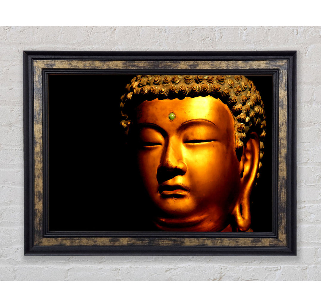 Gold Buddha Gerahmter Druck