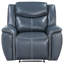 Fauteuil inclinable rembourré bleu Brier