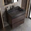 Wall Mounted Single Vanity Bathroom Vanity With Solid Surface Top-560867720