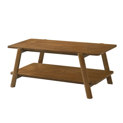 Rectangular Coffee Table with Manufactured Wood Table Topand Shelf