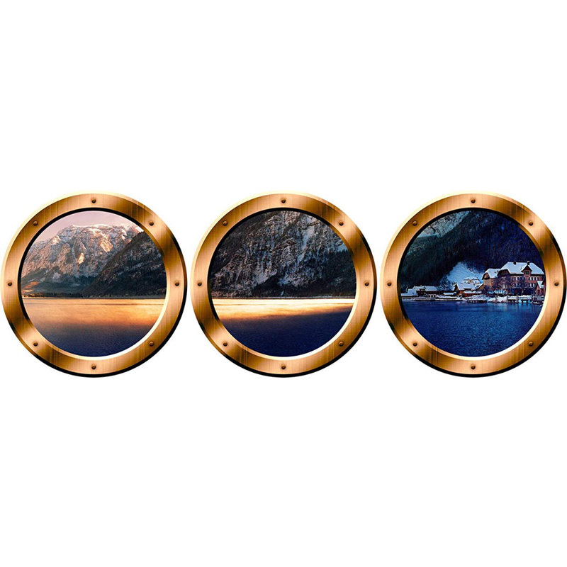 Décalcomanie murale sous-marin wilderness, H 24 po x l 24 po, Bronze