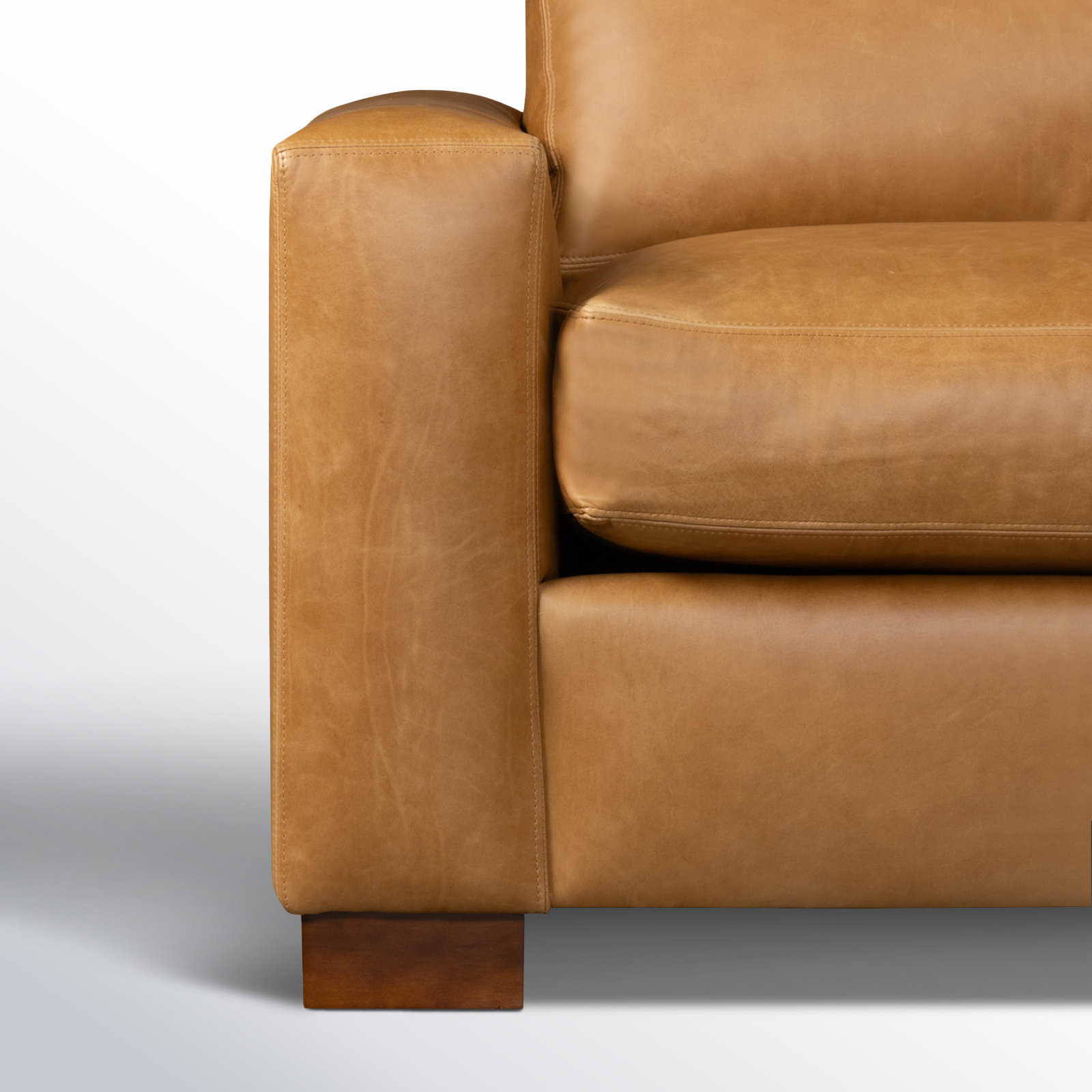Jonie 66'' Loveseat, Bistro Saddle Genuine Leather
