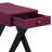 Black And Burgundy Rectangular Side Table With Charging Function, Single Drawer Pull, Leg Design, Kd Drawer, Glide Side, Wooden 24 In Tall Accent Burgundy, Shape, 1 Storage, Legs, Manual-close-727618486