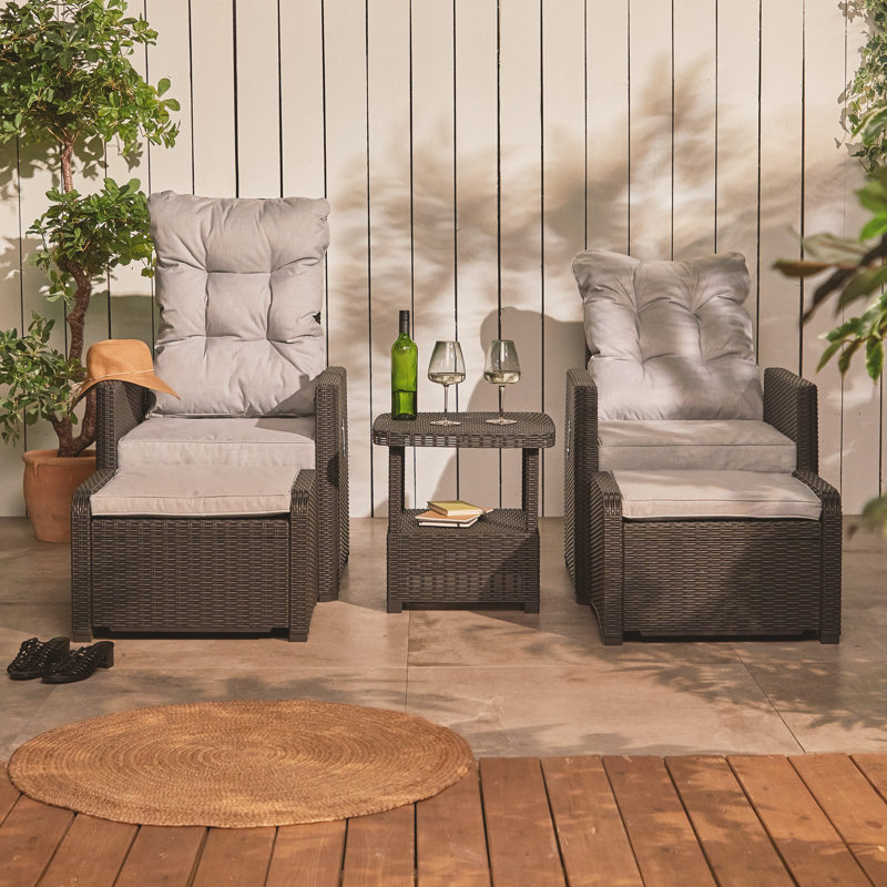 Outdoor Lounge Chair with Ottoman