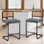 Tabouret de bar et de comptoir en velours Georgios-1275606842-1275606843