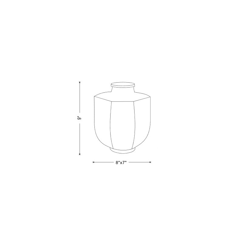 Vase de table Evelyn, H 9 po x l 8 po x P 7 po