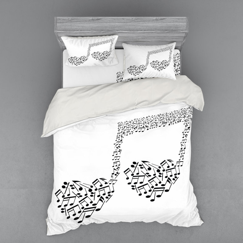 Ensemble de housse de couette music, Housse de couette grand + 3 pièces supplémentair