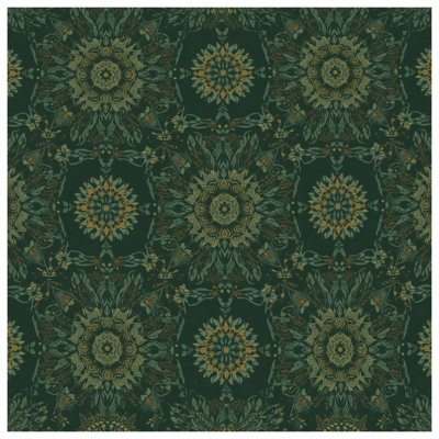 Floral Mandala Pattern Double Sided Throw Pillows