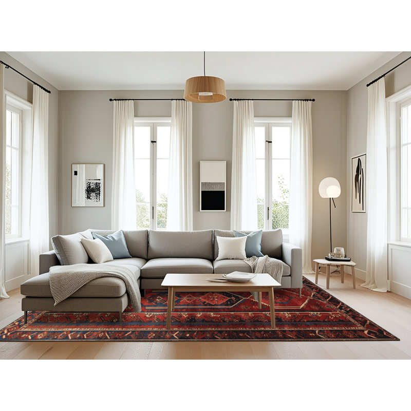 Tapis brun lavable à la machine, Rectangulaire 8 pi x 10 pi
