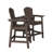 Wolak HDPE Outdoor Adirondack Chair Set With Detachable Tray-920299633