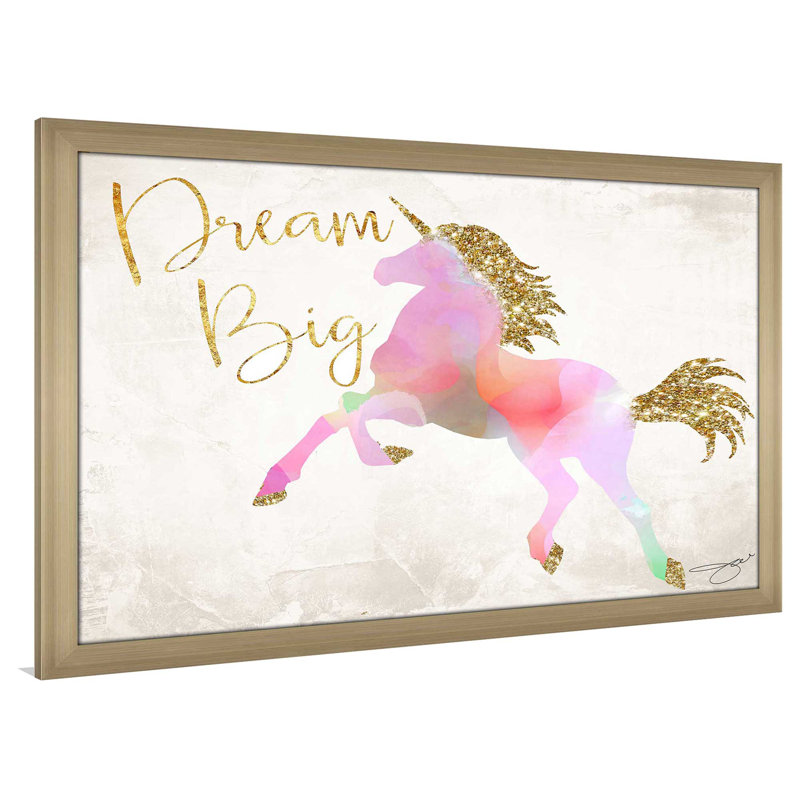 «Dream Big (Horizontal)» par Jodi - impression, Encadrement champagne, H 21,5 po x l 27,5 po x P 0,75 po