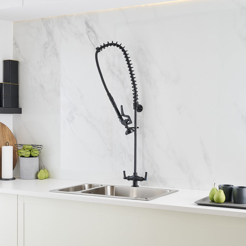 VIBRANTBATH Pull Down Kitchen Faucet, Matte Black