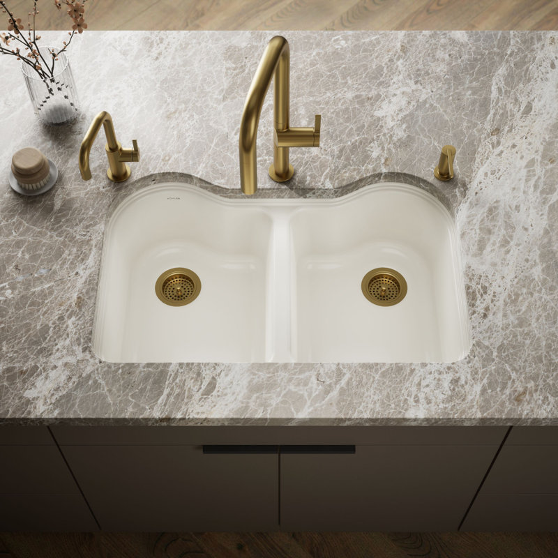 Hartland® 33" L x 22" W Undermount Kitchen Sink, Dune