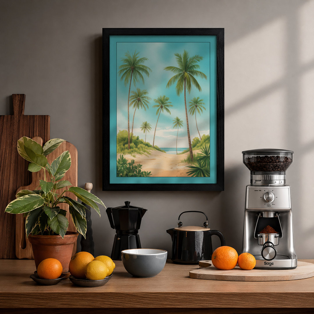 Tropical Paradise Coastal - Framed Print