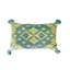 Coussin décoratif turc bleu chartreuse naturel 16 po x 25 po